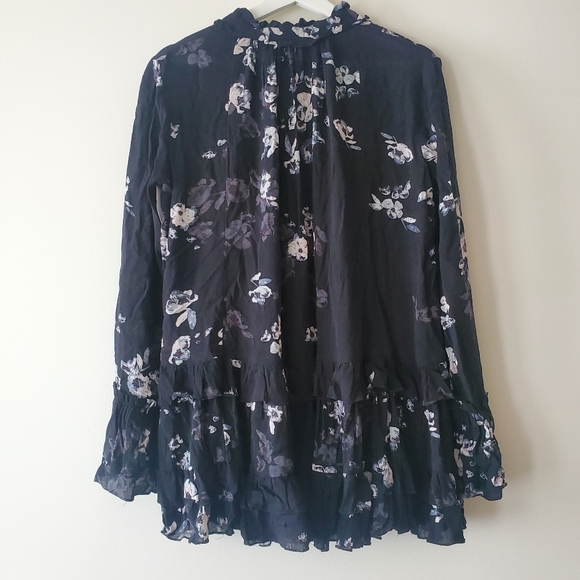 Free People Black Clover Field Printed Tunic - Picture 6 of 8